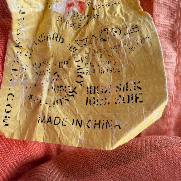 Da-Nang VTG Y2K 100% Silk Embroidered Tie Dye Camo Peach Utility Shorts L - Picture 9 of 12